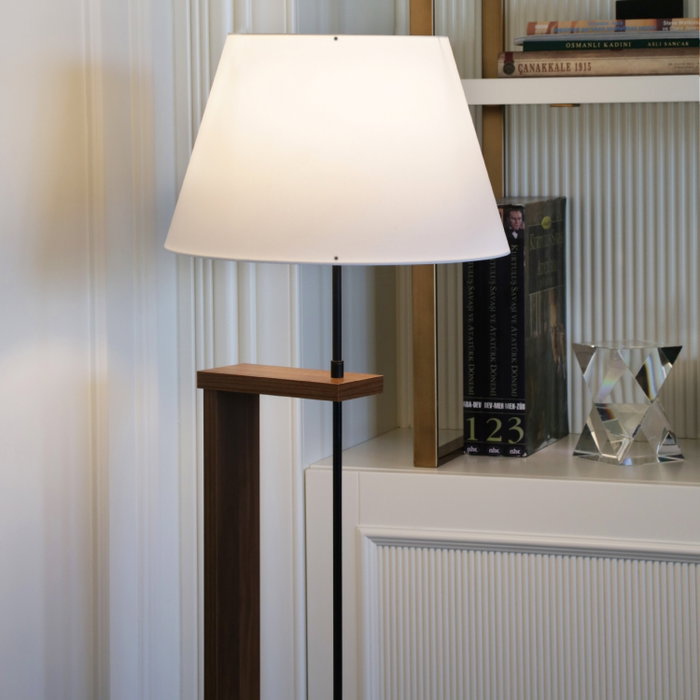 Opviq AYD-3134 Lámpara de Pie de Madera Beige